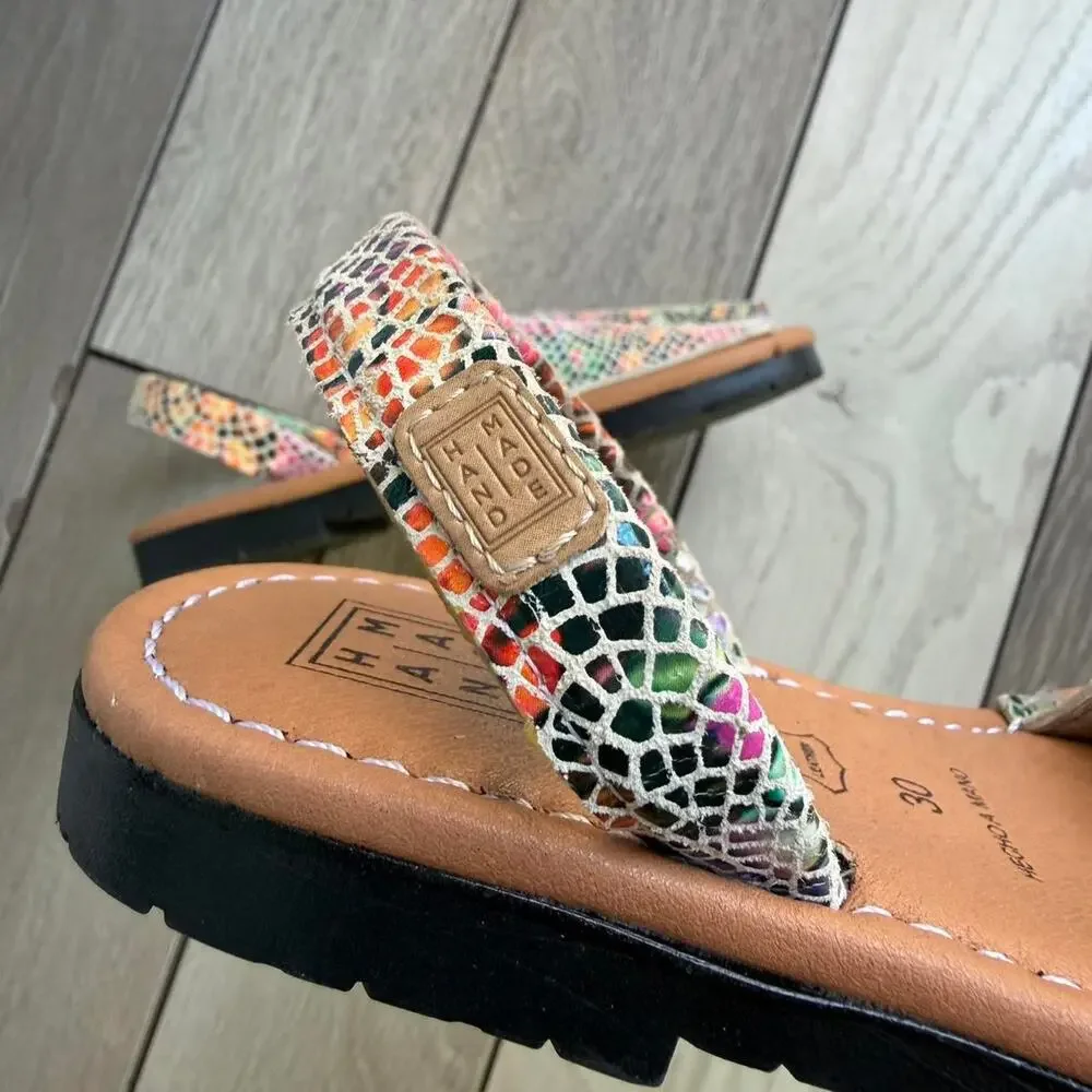 Handmade the brand colorful flat